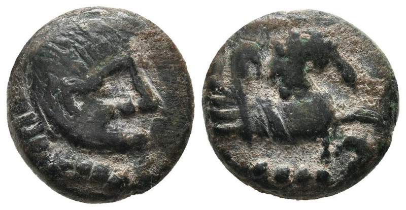 TITIACOS (Tricio, La Rioja). Sextante. (Ae. 3,04g/15mm). 120-20 a.C. (FAB-2400)....