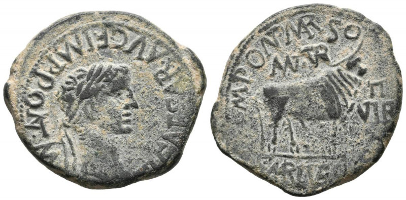 TURIASO (Tarazona, Zaragoza). As. (Ae. 12,47g/31mm). 14-36 d.C. (FAB-2450). Anv:...