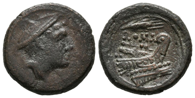 ACUÑACIONES ANONIMAS. Semiuncia. (Ae. 3,36g/16mm). 211-210 a.C. Sicilia. (Crawfo...