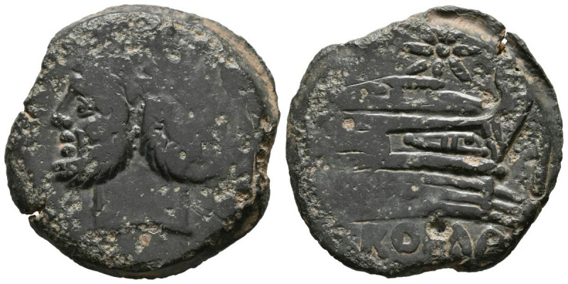 ACUÑACIONES ANONIMAS. As. (Ae. 15,04g/24mm). 169-158 a.C. Roma. (Crawford 196/1)...