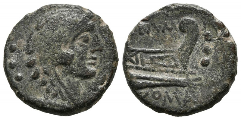 GENS NUMITORIA. Cuadrante. (Ae. 3,49g/17mm). 133 a.C. Roma. (Crawford 246/4b). A...