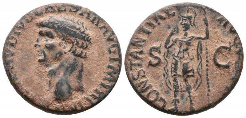 CLAUDIO I. As. (Ae. 10,98g/26mm). 41-43 d.C. Roma. (RIC 111). Anv: Cabeza de Cla...