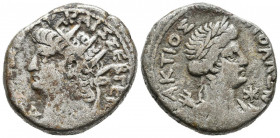 NERON. Tetradracma. (Ve. 11,83g/25mm). 67-68 d.C. Alejandría. (RPC 5315). Anv: Busto radiado de Nerón a izquierda, alrededor leyenda en griego. Rev: B...