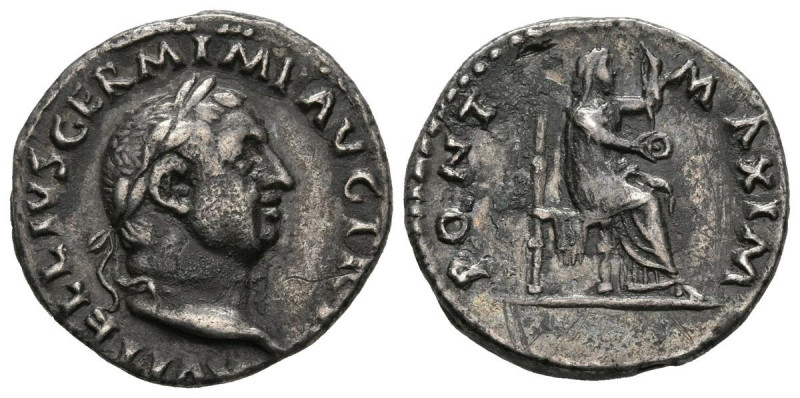 VITELIO. Denario (Ar. 2,93g/18mm). 69 .d.C. Roma (RIC 107). Anv: Cabeza laureada...