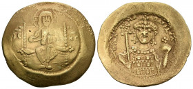 MIGUEL VII, Ducas. Histamenón Nomisma. (Au. 4,04g/27mm). 1071-1078 d.C. Constantinopla. (Sear 1869). Anv: Cristo pantocrato sentado de frente, entre I...