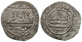 CALIFATO DE CÓRDOBA. Al-Hakam II al-Mustansir. Dírham (Ar. 2,58g/21mm). 363H. Madinat al-Zahra. Con Yahya en II.A. (Vives 493, Frochoso 363.42d). MBC+...