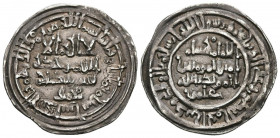 CALIFATO DE CÓRDOBA. Hisham II al-Muayyad. Dírham (Ar. 3,06g/24mm). 388H. Al-Andalus. Con Amir en II.A y Muhammad en I.A. (Vives 538; Fronchoso 388.8d...