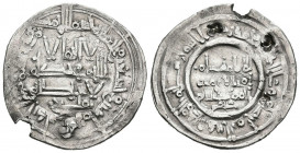 CALIFATO DE CÓRDOBA. Hisham II al-Muayyad. Dírham (Ar. 2.81g/23mm). 392H. Al-Andalus. Con Tamliy en I.A. y Amir II.A. (Vives 569, Frochoso 392.26d). M...