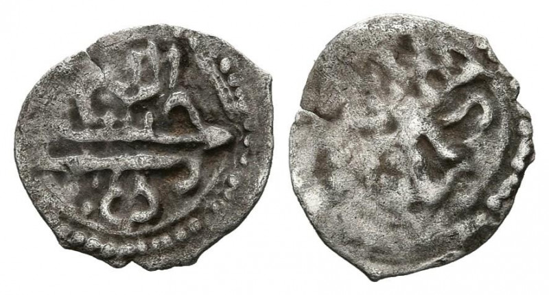 ALMORAVIDES, Anònimo (tipo taifa). 1/16 Quirate. (Ar. 0,07g/8mm). Leyenda en anv...