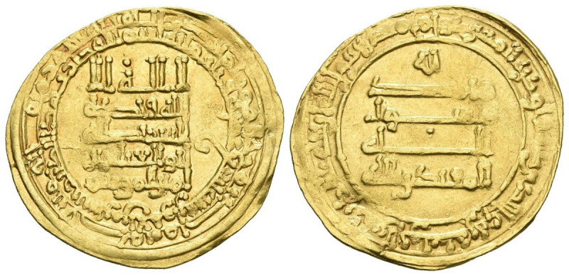ABASIDAS, Al Muqtadir (295-320H). Dinar. (Au. 3,89g/26mm). 319H. Suq al-Ahwaz. (...