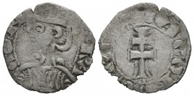 JAIME I (1213-1276). Dinero. (Ve. 0,80g/17mm). Aragón. (Cru V.S. 318). Anv: Efigie coronada a izquierda, alrededor leyenda: ARAGON. Rev: Cruz patriarc...
