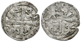 ALFONSO IX. Dinero. (1188-1230). Santiago de Compostela. FAB-130.2. Ve. 0,69g. MBC-.