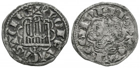 ALFONSO X (1252-1284). Novén. (Ve. 0,65g/18mm). Burgos. (FAB-263). Anv: Castillo dentro de gráfila, debajo B, alrededor leyenda: MONETA CASTELLE. Rev:...