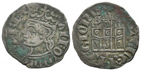 ALFONSO XI (1312-1350). Cornado. (Ve. 1,02g/19mm). Burgos. (FAB-335.1). Anv: Busto coronado de Alfonso XI a izquierda, alrededor leyenda: ALFONS REX. ...