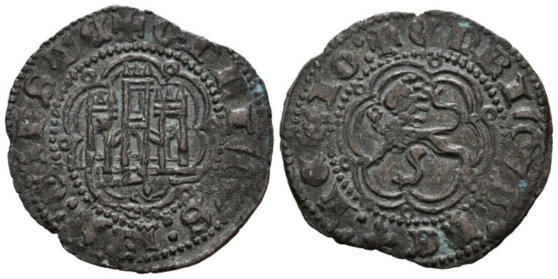 ENRIQUE III (1390-1406). Blanca (Ve. 1,88g/25mm). S/D. Sin marca de ceca. (FAB-5...