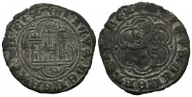 ENRIQUE III (1390-1406). Blanca. (Ve. 2,05g/23mm). Burgos. (FAB-597). Anv: Castillo, debajo marca de ceca B, alrededor leyenda: ENRICVS DEI GRACIA. Re...