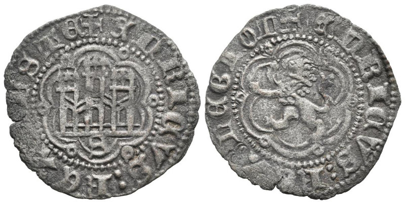 ENRIQUE III (1390-1406). Blanca. (Ve. 1,47g/24mm). Sevilla. (FAB 602). Anv: Cast...