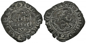 JUAN II (1406-1454). Blanca. (Ve. 1,37g/23mm). S/D.Toledo. ( FAB-629) Anv: Castillo, debajo marca de ceca S,alrededor leyenda: IOANES DEI GRACIA REX. ...