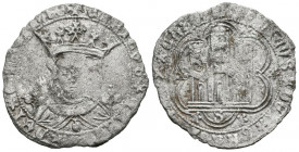 ENRIQUE IV (1454-1474). Cuartillo (Ve. 2,21g/26mm). S/D. Sevilla. (FAB-755.8). Anv: busto coronado del rey de frente con ramas de granado a ambos lado...
