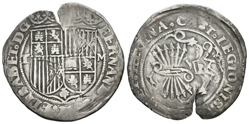 REYES CATOLICOS (1474-1505). 2 Reales. (Ar. 3,10g/26mm). Toledo. (Cal-2019-532)....