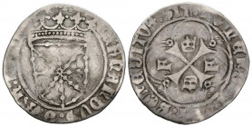 FERNANDO II (1479-1516). 1 Real (Ar. 3,65g/25mm). S/D. Pamplona. Armas de Navarra sin enmarcar. (Cal-2019-68). BC+. Rara.

El importe de la liquidac...