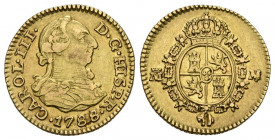 CARLOS III (1759-1788). 1/2 Escudo. (Au. 1,75g/15mm). 1788. Madrid M. (Cal-2019-1286). MBC+.