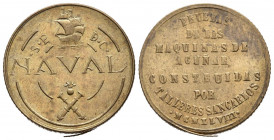 ESTADO ESPAÑOL (1936-1975). 1 peseta. (Ae. 3.44g / 21mm). 1948. Prueba de los Talleres San Carlos, Cádiz. (Cal-2019-Falta). EBC+.
