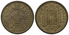 ESTADO ESPAÑOL (1936-1975). 1 Peseta (Al-Cu. 3,44g/20mm). 1944. Madrid. (Cal-2019-44). EBC+.