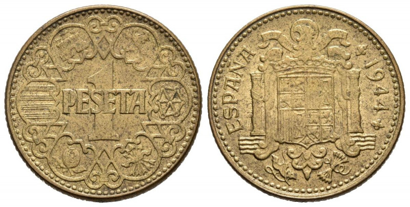 ESTADO ESPAÑOL (1936-1975). 1 Peseta (Al-Cu. 3,57/21mm). 1944. Madrid. (Cal-2019...