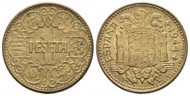 ESTADO ESPAÑOL (1936-1975). 1 Peseta (Al-Cu. 3,57/21mm). 1944. Madrid. (Cal-2019-44). EBC-.