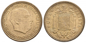 ESTADO ESPAÑOL (1939-1975). 1 Peseta. (AlAe. 3,50g/20mm). 1947 *19-48. Madrid. (Cal-2019-46). SC.