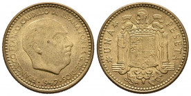 ESTADO ESPAÑOL (1939-1975). 1 Peseta. (AlAe. 3,49g/20mm). 1947 *19-48. Madrid. (Cal-2019-46). SC-.
