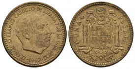 ESTADO ESPAÑOL (1939-1975). 1 Peseta. (AlAe. 3,53g/20mm). 1947 *19-53. Madrid. (Cal-2019-53). EBC.