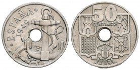 ESTADO ESPAÑOL (1936-1975). 50 Centimos (Cu-Ni. 3,85g/20mm). 1949 *E-51. Exposición Nacional de Numismática. (Cal-2019-151). SC. Escasa.