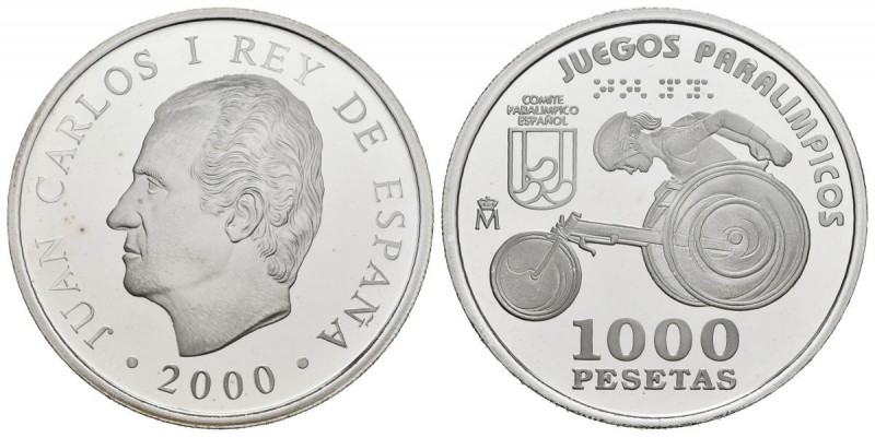 JUAN CARLOS I (1975-2014) . 1000 Pesetas. (Ar. 13,50g/33mm). 2000. Juegos Paralí...