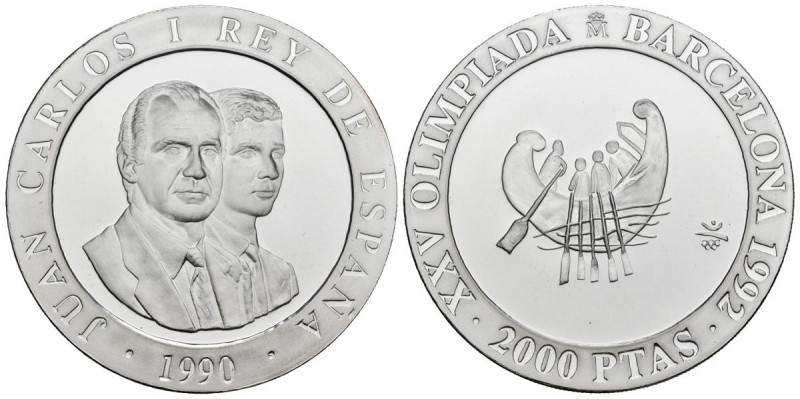 JUAN CARLOS I (1975-2014). 2000 Pesetas (Ar. 27,00g/40mm). 1991. FNMT. Serie Bar...