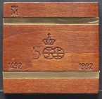 JUAN CARLOS I (1975-2014). 5.000 Pesetas (Au. 1,68g/15mm). Serie I. Quinto Centenario. 1989. FNMT. PROOF. Tirada de 75 mil unidades. Incluye estuche o...