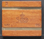 JUAN CARLOS I (1975-2014). 10.000 Pesetas. (Au. 3,37g/19mm). Serie I. Quinto Centenario. 1989. FNMT. PROOF. Tirada de 60 mil unidades. Incluye estuche...