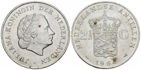 ANTILLAS HOLANDESAS. 2 1/2 Gulden (Ar. 24,95g/33mm). 1964. Juliana. (Km#7). EBC.