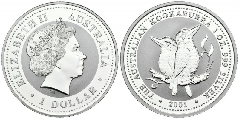 AUSTRALIA. 1 Dollar (Ar. 31,48g/40mm). 2001. Kookaburra. (Km#479). PROOF.