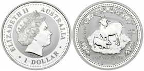 AUSTRALIA. 1 Dollar (Ar.31,82g/40mm). 2003. Zodiaco Chino: Año de la Cabra. (Km#665). PROOF.