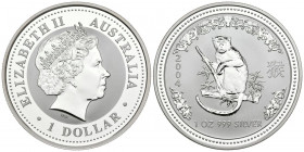 AUSTRALIA. 1 Dollar (Ar. 31,58g/40mm). 2004. Año del Mono. (Km#674). PROOF.