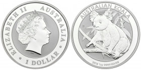 AUSTRALIA. 1 Dollar (Ar. 31,30g/40mm). 2018. Perth. Koala Australiano. (Km#no cita). Proof.