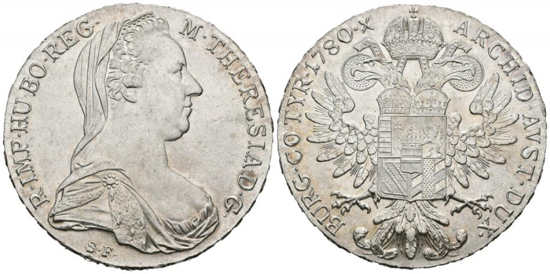 AUSTRIA. 1 Thaler. (Ar. 28,14g/41mm). 1780. Reacuñación moderna. (Km#T1). SC. Ra...