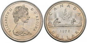 CANADÁ. 1 Dollar (Ar. 23,42g/36mm). 1972. Isabel II. (Km#64.2a). SC. 