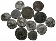 IMPERIO ROMANO. Lote compuesto por 13 monedas de plata y bronce de distintos emperadores, distintas calidades. A EXAMINAR.