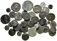 HISPANIA ANTIGUA e IMPERIO ROMANO. Bonito conjunto de 39 bronces y platas de época íbera, de diversas cecas, y romanas, de emperadores varios. Diferen...
