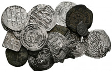HISPANO ÁRABE. Precioso conjunto formado por 23 monedas en su gran mayoría con módulo de dirham en plata. Incluye también varios cobres. Diferentes es...