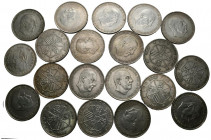 ESTADO ESPAÑOL y CONTEMPORANEO. Conjunto formado por 20 monedas de plata, 19 de ellas de 100 Pesetas de 1966 y 1 de 2000 Pesetas de 1996. Diferentes e...
