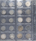 ESPAÑA. Interesante colección formada por 66 monedas falsas de época la mayoría correspondientes a la época del Centenario de la Peseta y en calamina,...